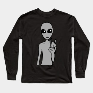 We Come In Peace (grey) Long Sleeve T-Shirt